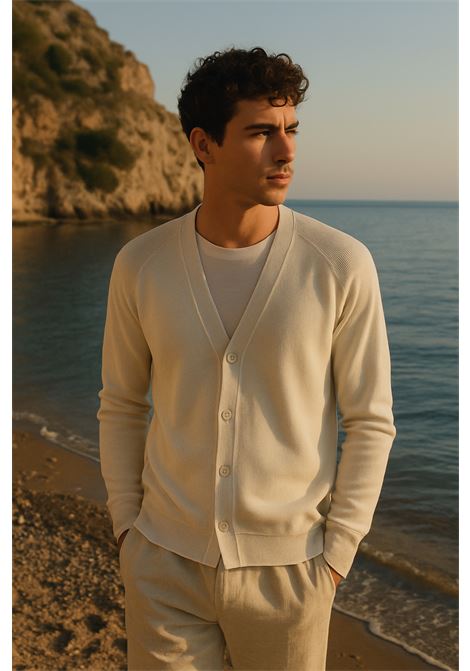 Cardigan Uomo Paolo Pecora in Maglia a Costine Elegante e Leggero PAOLO PECORA | Cardigan | A049 F4001102